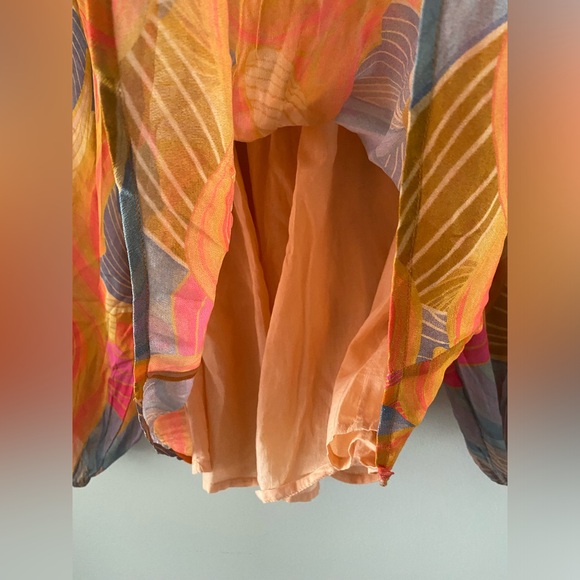 Anthropologie Bl^nk London Puff Sleeves Sweater Peasant Metallic Size Small - Picture 7 of 13